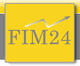 Gelbes Logo mit grauem Schriftzug "FIM24" und einem aufsteigenden Pfeil.