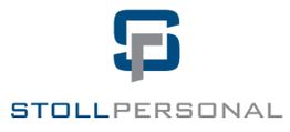 Logo mit den Buchstaben S und P, darunter der Schriftzug "Stoll Personal".