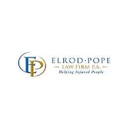 Logo for Elrod Pope Law Firm P.A. with the text "Helping Injured People."
