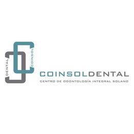 Logo de COINSOL Dental, Centro de Odontología Integral Solano, con diseño en azul y gris.