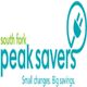 Logo of "South Fork Peak Savers" with the slogan "Small changes. Big savings." and a plug icon.