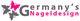 Textlogo mit Schmetterlingen: "Germany's Nageldesign" in Grau und Pink.