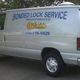 White van with "Bonded Lock Service" and a phone number on the side.