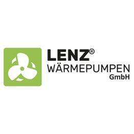 Logo der Lenz Wärmepumpen GmbH mit grünem Icon und weißem Propeller.