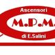 Logo rosso con scritta "Ascensori M.P.M. di E. Salini" e frecce su e giù a sinistra.