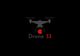 Logo de drone noir et gris, texte "Drone 33" en lettres grises et rouges sur fond noir.