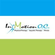 Logo for In Motion O.C., offering physical and aquatic therapy and fitness services.