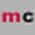 Grau-rote Buchstaben "mc" auf grauem Hintergrund.
