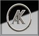 Logo mit Buchstaben "A" und "K" in einem silbernen Kreis auf schwarzem Hintergrund.