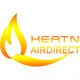 Yellow flame logo with "Heat N Air Direct" text in orange.