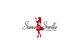 Logo "Sana e Snella": siluetta di donna in rosso con fiore, testo elegante in nero.