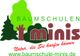 Logo der Baumschule Minis mit Bäumen und Website: www.baumschule-minis.de.