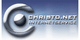 Logo von Christo.net Internetservice mit stilisiertem "C" auf blauem Hintergrund.