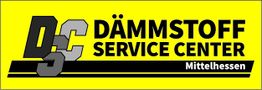 Logo: "Dämmstoff Service Center Mittelhessen" in schwarz-grau auf gelbem Hintergrund.