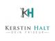 Logo "KH" mit Schere, Text: "Kerstin Halt - Dein Friseur".