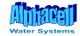 Logo mit blauem "Alphacell" und darunter "Water Systems".