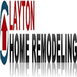 "Clayton Home Remodeling logo with a red arrow in a blue circle."