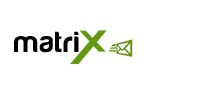 Logo mit dem Text "matrix" in Schwarz und Grün, daneben ein grünes Briefumschlag-Symbol.