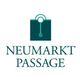 Ein Logo mit einer grünen Einkaufstüte und dem Text "Neumarkt Passage" darunter.