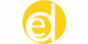 Gelbes Logo mit weißem "ed" Kreisdesign.