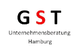 Logo mit den Buchstaben GST, "Unternehmensberatung Hamburg" in Schwarz darunter.
