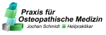 Logo mit Text: "Praxis für Osteopathische Medizin, Jochen Schmidt - Heilpraktiker."