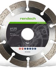 Runde Trennscheibe mit Markenlabel "rentech", Durchmesser 125mm, max 80 m/s, EN13236.
