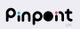 Logo de "Pinpoint GPS" con diseño negro, puntos azul y rosa en letras. Fondo gris claro.