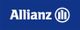 Allianz-Logo auf blauem Hintergrund mit weißem Text und einem Kreis mit drei Linien.