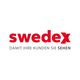 Logo von Swedex mit Slogan "DAMIT IHRE KUNDEN SIE SEHEN" in Rot und Grau.