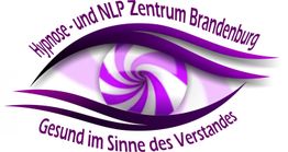 Image mit lila Auge und Text "Hypnose- und NLP Zentrum Brandenburg. Gesund im Sinne des Verstandes".