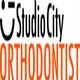 Logo reading "Studio City ORTHODONTIST" with a smiley face design.