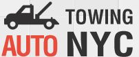 Tow truck icon with text: "AUTO TOWING NYC".