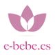 Logo rosa de flor con texto: "e-bebe.es".