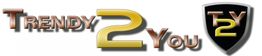 Logo mit dem Text "Trendy 2 You" und einem Schild mit "T2Y".