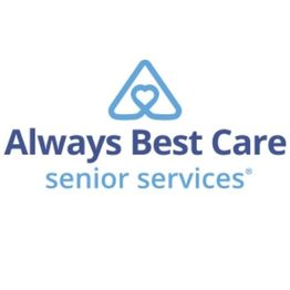 Logo of "Always Best Care Senior Services" with a heart in a triangle above the text.