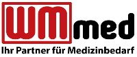 Logo mit rotem "WM med", darunter "Ihr Partner für Medizinbedarf".