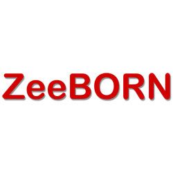 „ZeeBORN“-Logo in roter Schrift auf weißem Hintergrund.