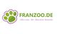 Grünes Haustierpfoten-Logo mit Text "franzoo.de - Alles was Ihr Haustier braucht".