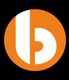 Orange circle with a stylized white lowercase "b" inside.