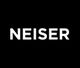 Schwarzer Hintergrund mit weißem Text: "NEISER".
