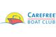 Logo of Carefree Boat Club with a stylized sun and boat graphic.