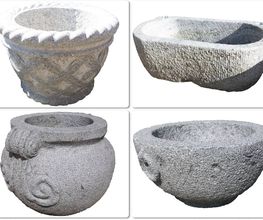 Robuste Pflanztröge aus Granit und Marmor erhalten Sie bei uns neu oder auch antik.