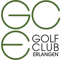 Logo des Golf Club Erlangen mit grünem GCE-Monogramm und schwarzem Text.