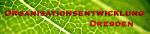 Text "Organisationsentwicklung Dresden" auf grünem Blatt.