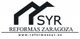Logo de SYR Reformas Zaragoza con el sitio web www.reformassyr.es.