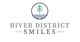 River District Smiles logo with a tree above wavy lines in a circle.