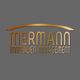 Mermann Immobilien-Management Logo in Gold auf grauem Hintergrund.