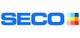 Texto "SECO" en azul con cuadrados de colores al lado derecho.