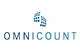 Logo mit blauen Quadraten und dem Text "Omnicount".